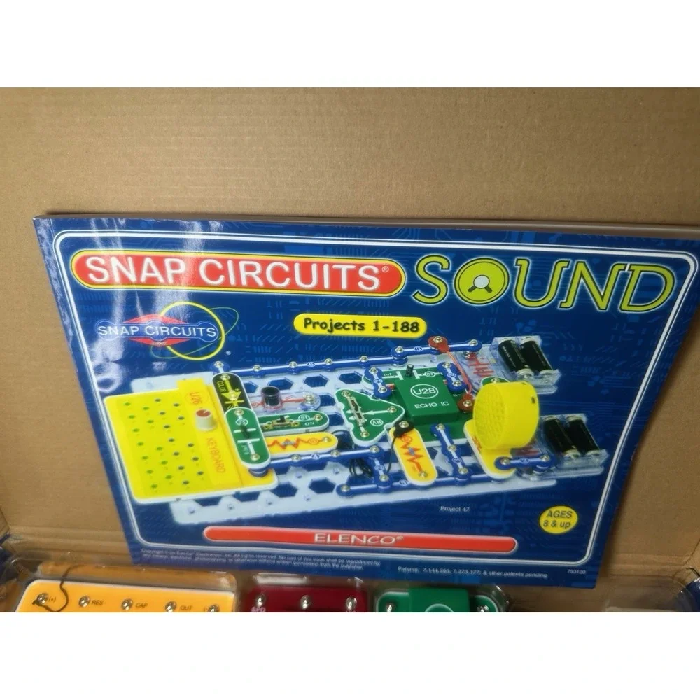 Snap Circuits Sound SCS-185 Elenco 185 Projects 40+ Parts W/ Sound Effects!